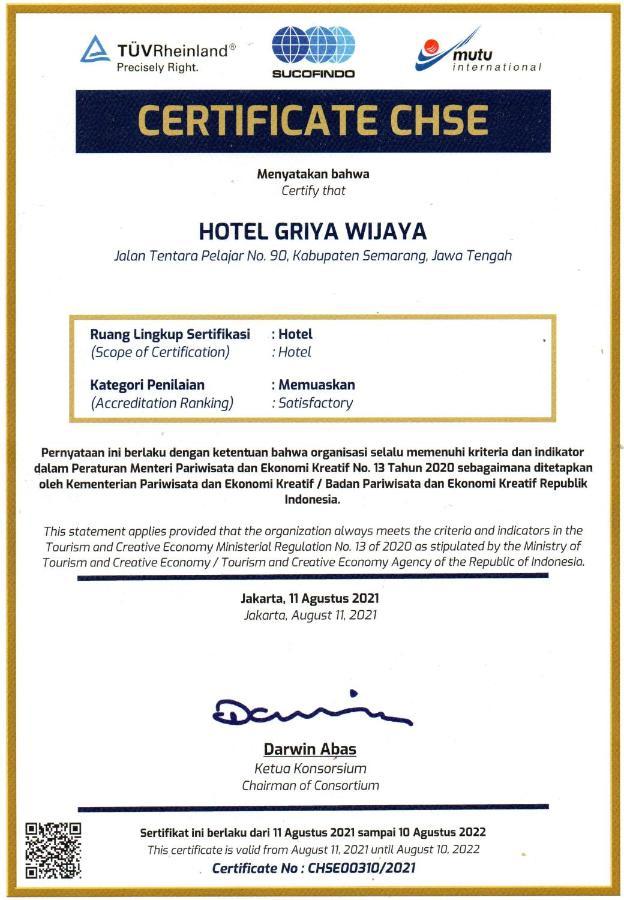 Hotel Griya Wijaya Ambarawa Extérieur photo