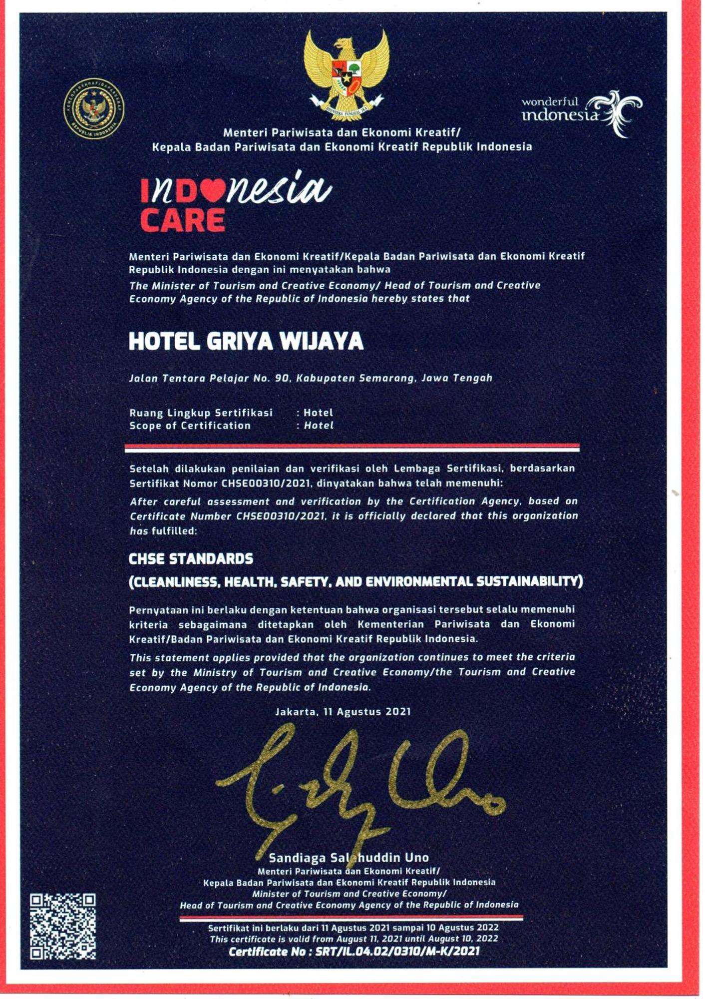 Hotel Griya Wijaya Ambarawa Extérieur photo